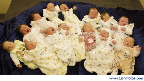 Personas de Catorce Bebes