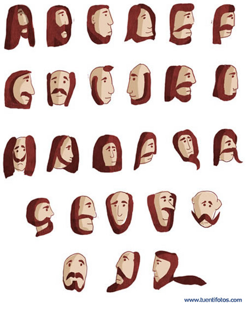 Dibujos de Las Caras del Alfabeto
