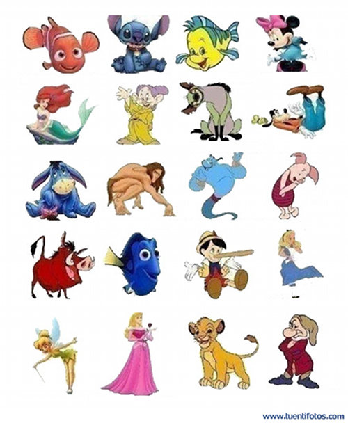 Dibujos de Veinte Personas Disney