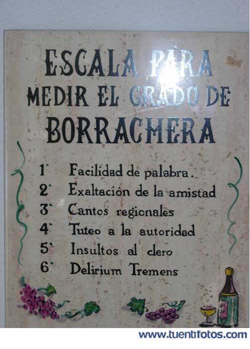 Frases de Escala para medir la borrachera