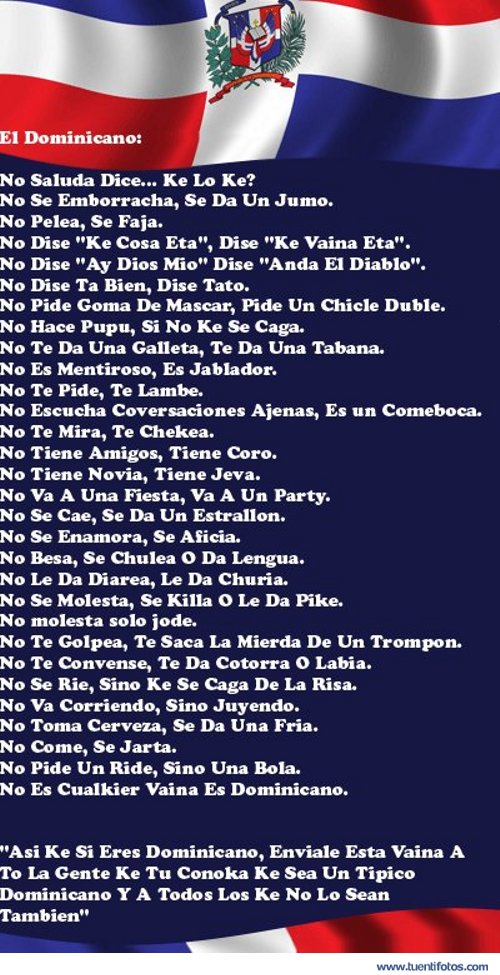 Frases de Lenguaje Dominicano