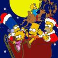 Miniatura de Los Simpson En El Trineo De Santa