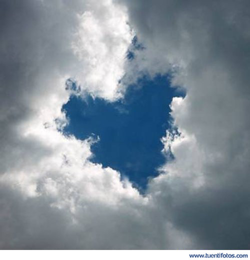 Románticas de Corazón En Forma De Nube